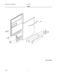 03 - Door parts for Frigidaire Dishwasher FGID2474QF1B from AppliancePartsPros.com