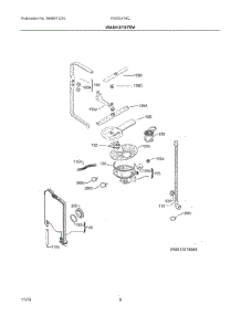 05 - Wash System parts for Frigidaire Dishwasher FGID2474QF1B from AppliancePartsPros.com