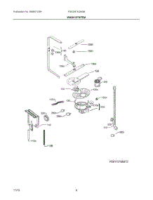 05 - Wash System parts for Frigidaire Dishwasher FGID2474QW3B from AppliancePartsPros.com