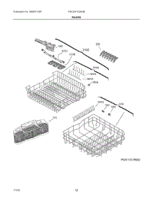 07 - Racks parts for Frigidaire Dishwasher FGID2474QW3B from AppliancePartsPros.com
