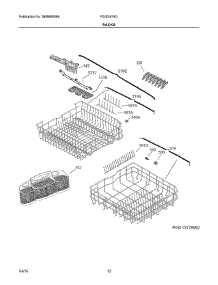 07 - Racks parts for Frigidaire Dishwasher FGID2474QW4B from AppliancePartsPros.com