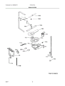 05 - Wash System parts for Frigidaire Dishwasher FGID2474QW5B from AppliancePartsPros.com