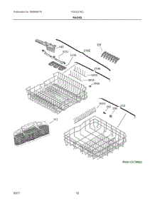 07 - Racks parts for Frigidaire Dishwasher FGID2474QW5B from AppliancePartsPros.com