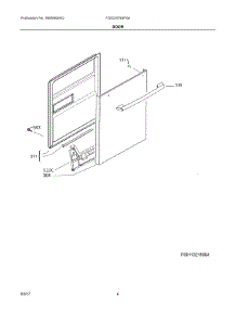 03 - Door parts for Frigidaire Dishwasher FGID2476SF0A from AppliancePartsPros.com