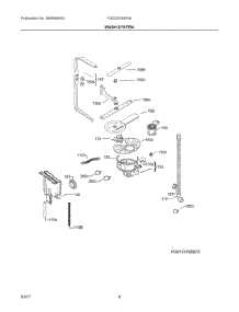 05 - Wash System parts for Frigidaire Dishwasher FGID2476SF0A from AppliancePartsPros.com
