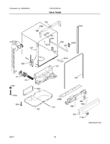 06 - Tub & Frame parts for Frigidaire Dishwasher FGID2476SF0A from AppliancePartsPros.com