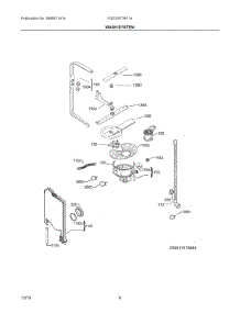 05 - Wash System parts for Frigidaire Dishwasher FGID2477RF1A from AppliancePartsPros.com