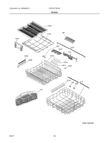 07 - Racks parts for Frigidaire Dishwasher FGID2477RF6A from AppliancePartsPros.com