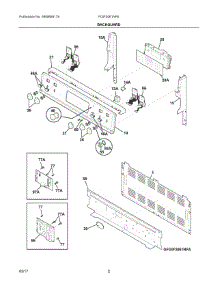 02 - Backguard parts for Frigidaire Range FGIF3061NFE from AppliancePartsPros.com