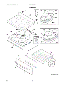 05 - Top / Drawer parts for Frigidaire Range FGIF3061NFE from AppliancePartsPros.com
