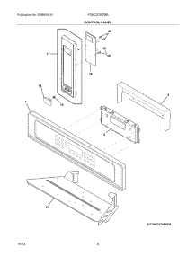 03 - Control Panel parts for Frigidaire Wall Oven FGMC2765PBB from AppliancePartsPros.com