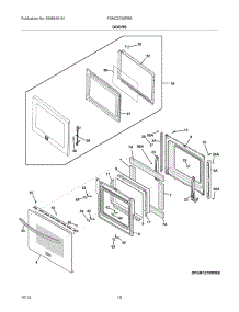 09 - Doors parts for Frigidaire Wall Oven FGMC2765PBB from AppliancePartsPros.com