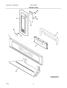 02 - Control Panel parts for Frigidaire Microwave FGMC2765PBD from AppliancePartsPros.com