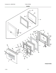 05 - Doors parts for Frigidaire Microwave FGMC2765PBD from AppliancePartsPros.com