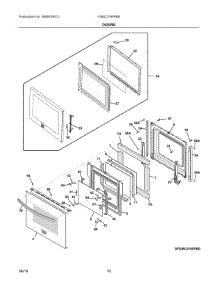 05 - Doors parts for Frigidaire Wall Oven FGMC2765PBE from AppliancePartsPros.com
