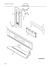 02 - Control Panel parts for Frigidaire Wall Oven FGMC2765PBF from AppliancePartsPros.com