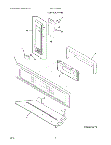03 - Control Panel parts for Frigidaire Wall Oven FGMC2765PFB from AppliancePartsPros.com