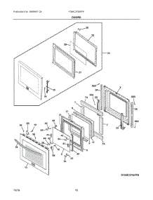 05 - Doors parts for Frigidaire Wall Oven FGMC2765PFF from AppliancePartsPros.com