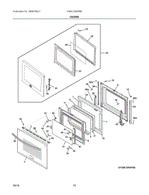05 - Doors parts for Frigidaire Wall Oven FGMC3065PBE from AppliancePartsPros.com