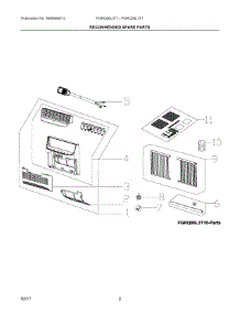 02 - Recommended Spare Parts parts for Frigidaire Air Conditioner FGRQ08L3T10 from AppliancePartsPros.com