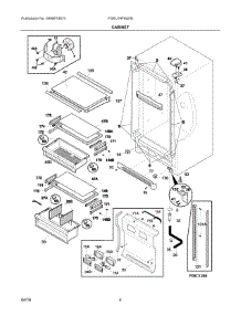 03 - Cabinet parts for Frigidaire Refrigerator FGRU19F6QFB from AppliancePartsPros.com