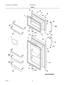 02 - Door parts for Frigidaire Refrigerator FGTR1835QF0 from AppliancePartsPros.com