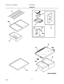 04 - Shelves parts for Frigidaire Refrigerator FGTR1835QF0 from AppliancePartsPros.com