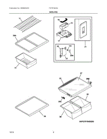 04 - Shelves parts for Frigidaire Refrigerator FGTR1844QF0 from AppliancePartsPros.com