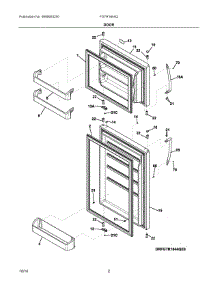 02 - Door parts for Frigidaire Refrigerator FGTR1844QP0 from AppliancePartsPros.com