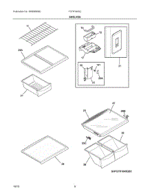 04 - Shelves parts for Frigidaire Refrigerator FGTR1845QE2 from AppliancePartsPros.com