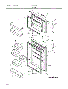 02 - Door parts for Frigidaire Refrigerator FGTR1845QF2 from AppliancePartsPros.com