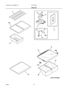 04 - Shelves parts for Frigidaire Refrigerator FGTR1845QP1 from AppliancePartsPros.com
