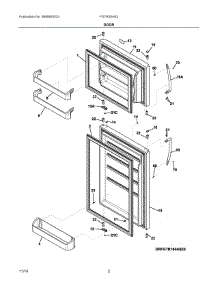 02 - Door parts for Frigidaire Refrigerator FGTR2044QF1 from AppliancePartsPros.com