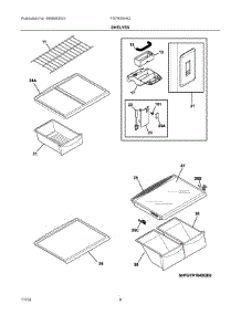 04 - Shelves parts for Frigidaire Refrigerator FGTR2044QF1 from AppliancePartsPros.com