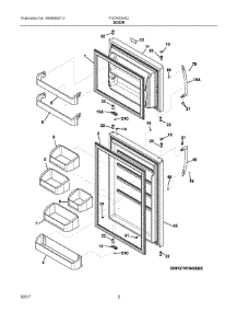02 - Door parts for Frigidaire Refrigerator FGTR2045QF2 from AppliancePartsPros.com