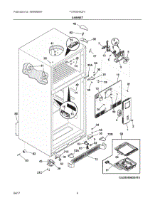 03 - Cabinet parts for Frigidaire Refrigerator FGTR2045QF4 from AppliancePartsPros.com