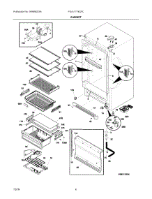 03 - Cabinet parts for Frigidaire Freezer FGVU17F8QFC from AppliancePartsPros.com