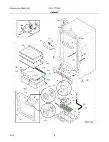 05 - Cabinet parts for Frigidaire Freezer FKCH17F7HWE from AppliancePartsPros.com