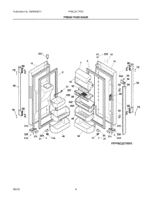 03 - Fresh Food Door parts for Frigidaire Refrigerator FPBC2277RF0 from AppliancePartsPros.com