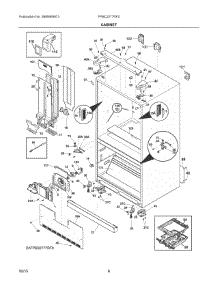 04 - Cabinet parts for Frigidaire Refrigerator FPBC2277RF0 from AppliancePartsPros.com