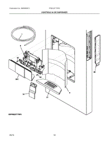 07 - Controls & Ice Dispenser parts for Frigidaire Refrigerator FPBC2277RF0 from AppliancePartsPros.com