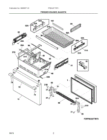 02 - Freezer Drawer, Baskets parts for Frigidaire Refrigerator FPBC2277RF1 from AppliancePartsPros.com
