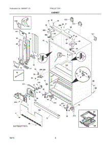 04 - Cabinet parts for Frigidaire Refrigerator FPBC2277RF1 from AppliancePartsPros.com