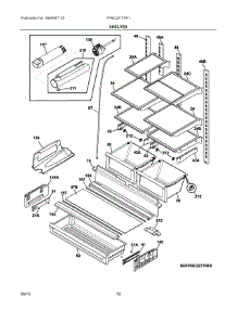 05 - Shelves parts for Frigidaire Refrigerator FPBC2277RF1 from AppliancePartsPros.com