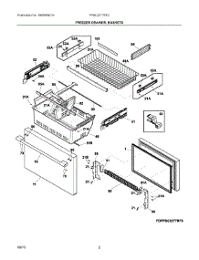 02 - Freezer Drawer, Baskets parts for Frigidaire Refrigerator FPBC2277RF2 from AppliancePartsPros.com