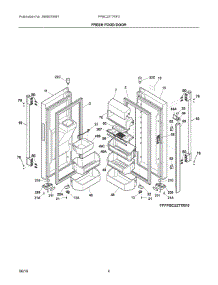 03 - Fresh Food Door parts for Frigidaire Refrigerator FPBC2277RF3 from AppliancePartsPros.com