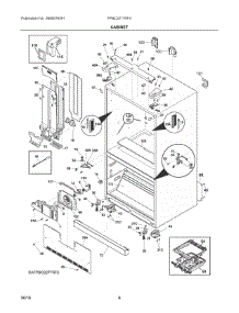 04 - Cabinet parts for Frigidaire Refrigerator FPBC2277RF4 from AppliancePartsPros.com