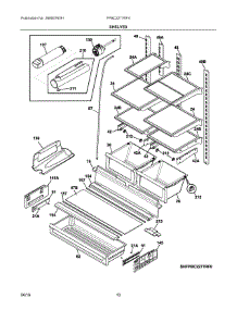 05 - Shelves parts for Frigidaire Refrigerator FPBC2277RF4 from AppliancePartsPros.com