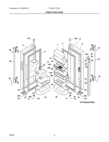03 - Fresh Food Door parts for Frigidaire Refrigerator FPBC2277RF5 from AppliancePartsPros.com