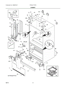 04 - Cabinet parts for Frigidaire Refrigerator FPBC2277RF5 from AppliancePartsPros.com